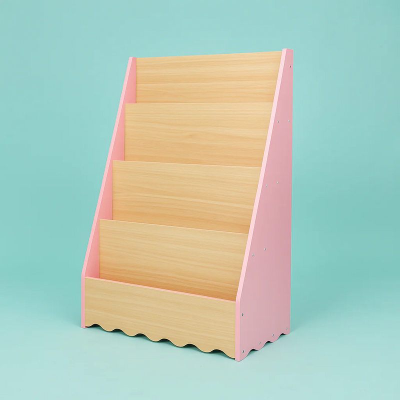 Montessori Birchply Wooden Display Bookshelf for Kids – Open Front Book Storage Rack