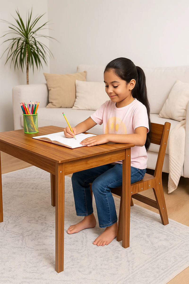 Wooden Table & Chair Set for Kids – Durable Learning Furniture for Home, School & Play Areas
