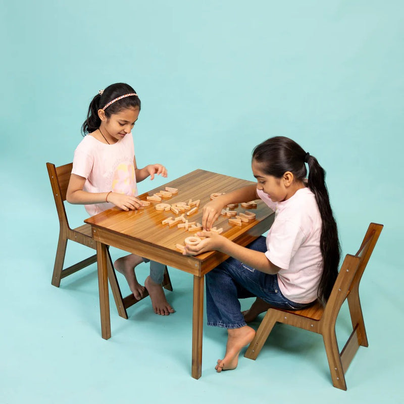 Wooden Table & Chair Set for Kids – Durable Learning Furniture for Home, School & Play Areas