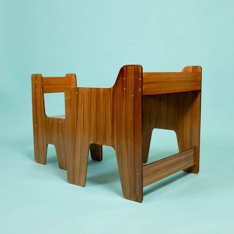 Premium Birch Wood Study Table & Chair Set for Kids – Ergonomic Learning Desk for Home, School & Play Areas