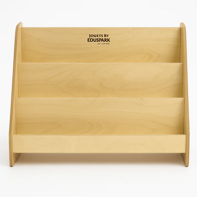 Compact Wooden Kids Bookshelf – Montessori Display Rack for Toddlers