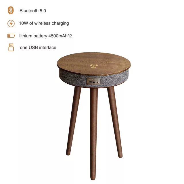 Smart Round Coffee Table WITH built in Power Bank