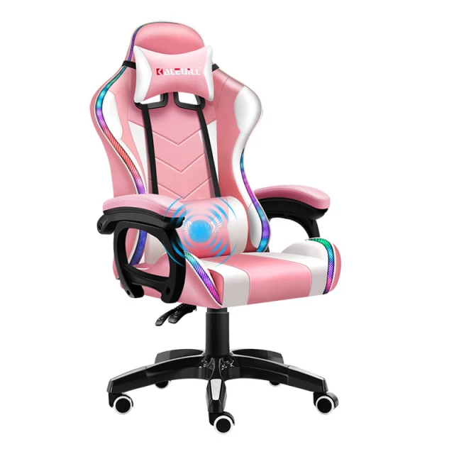 Gaming Office Chair with Rgb lights  massager and Bluetooth Speakers