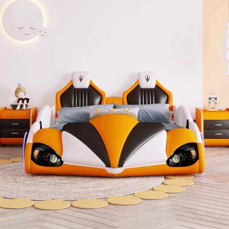 Super Car Childrens Bed Orange