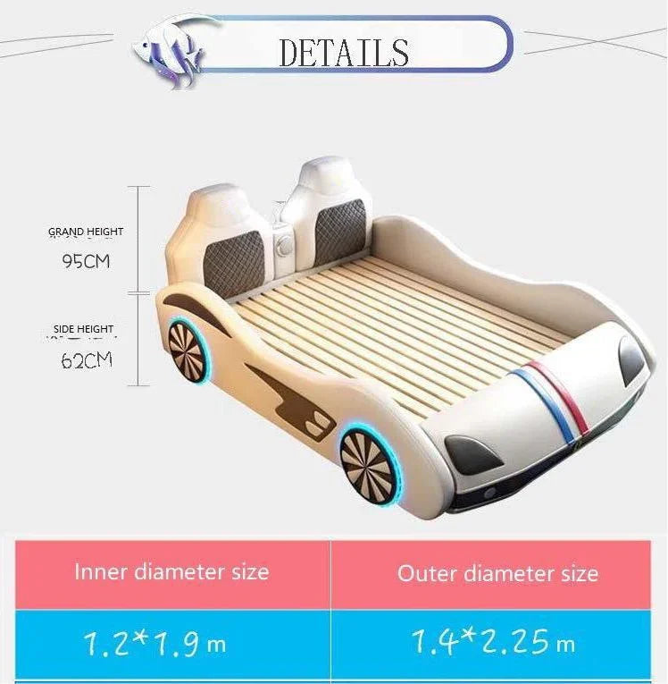 Wooden Race Car Childrens Bed – Casamodernain - Main Image