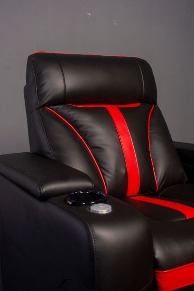 Black Luxury Single Recliner Chair Genuine Leather