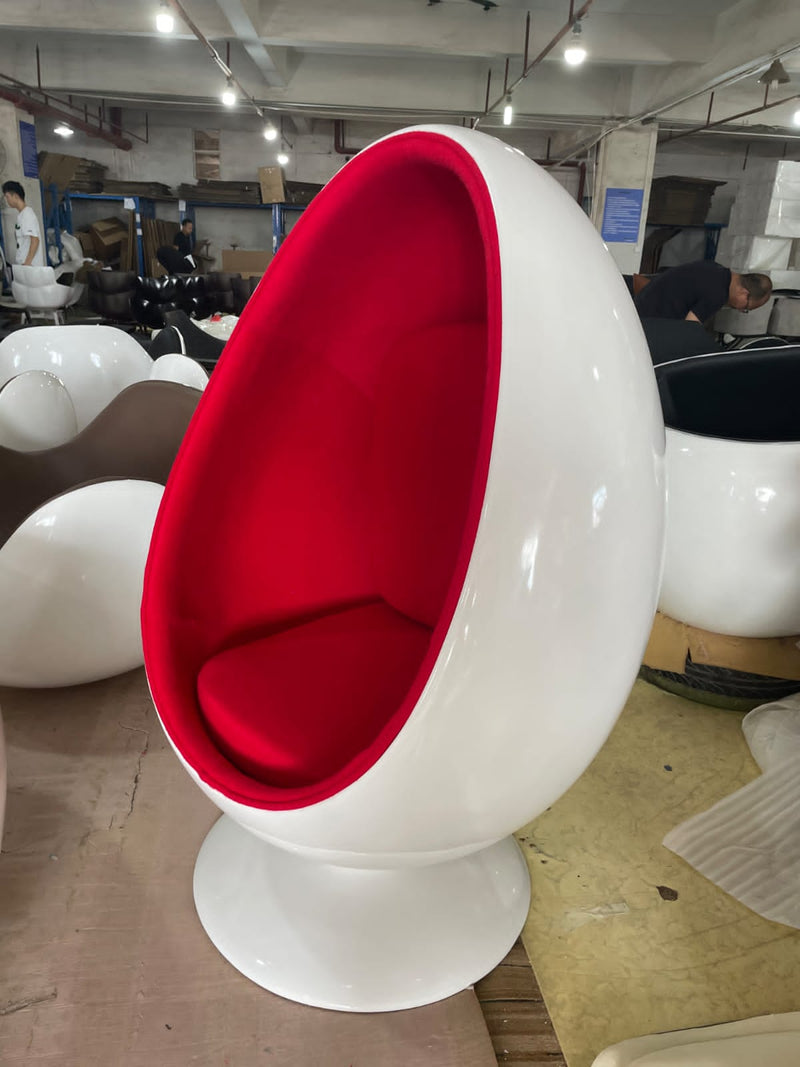 Fibreglass Egg Swivel Chair With Cushion